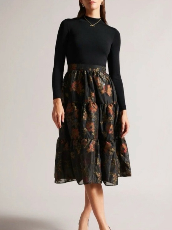 Ted Baker Dresses & Skirts - NWOT Ted Baker Audria Knit Bodice Tiered Midi Dress Size 0